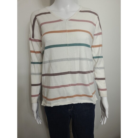 Staccato Sweaters - Staccato Sweater Womens Size Small Long Sleeves Multicolor Striped Soft